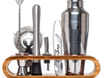 Bamboo Tiered Organizer Cocktail Tool Set