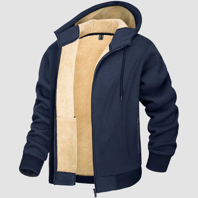 Sherpa Lined Full Zip Hoodie Jacket