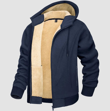 Sherpa Lined Full Zip Hoodie Jacket