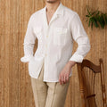 Men's Shirt with Collar – Classic Fit – Long Sleeve – Breathable Cotton Blend