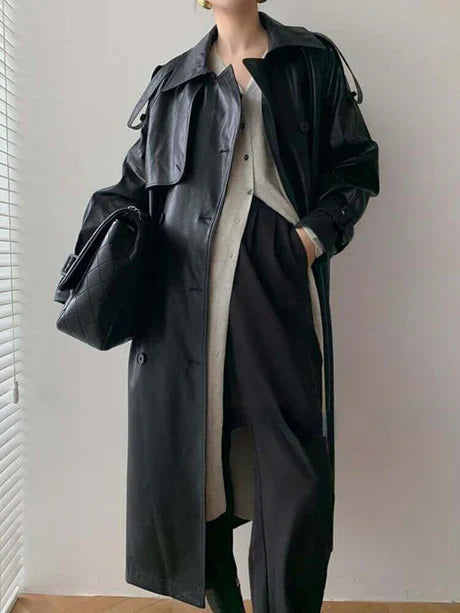 Double Breasted Storm Flap Trench Coat