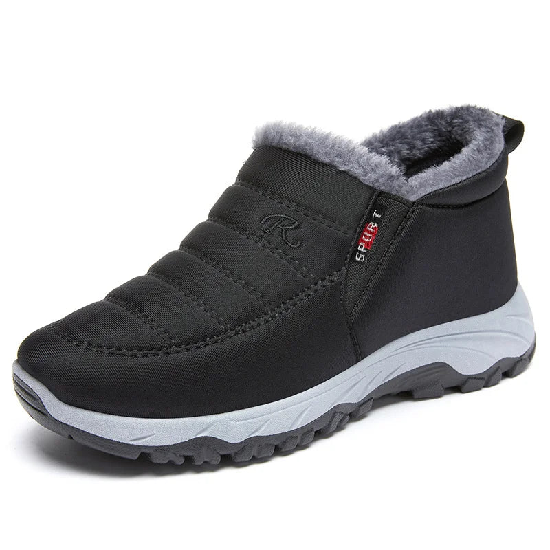 Quilted Waterproof Faux Fur Lined Ankle Boots