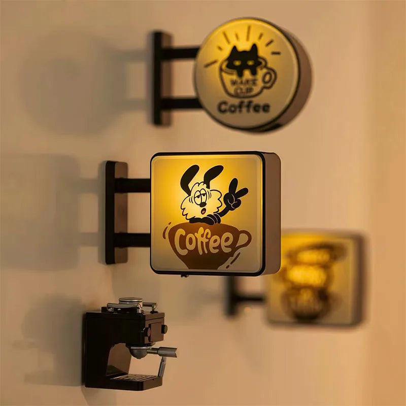 Printed Acrylic Coffee LED Wall Light Sign