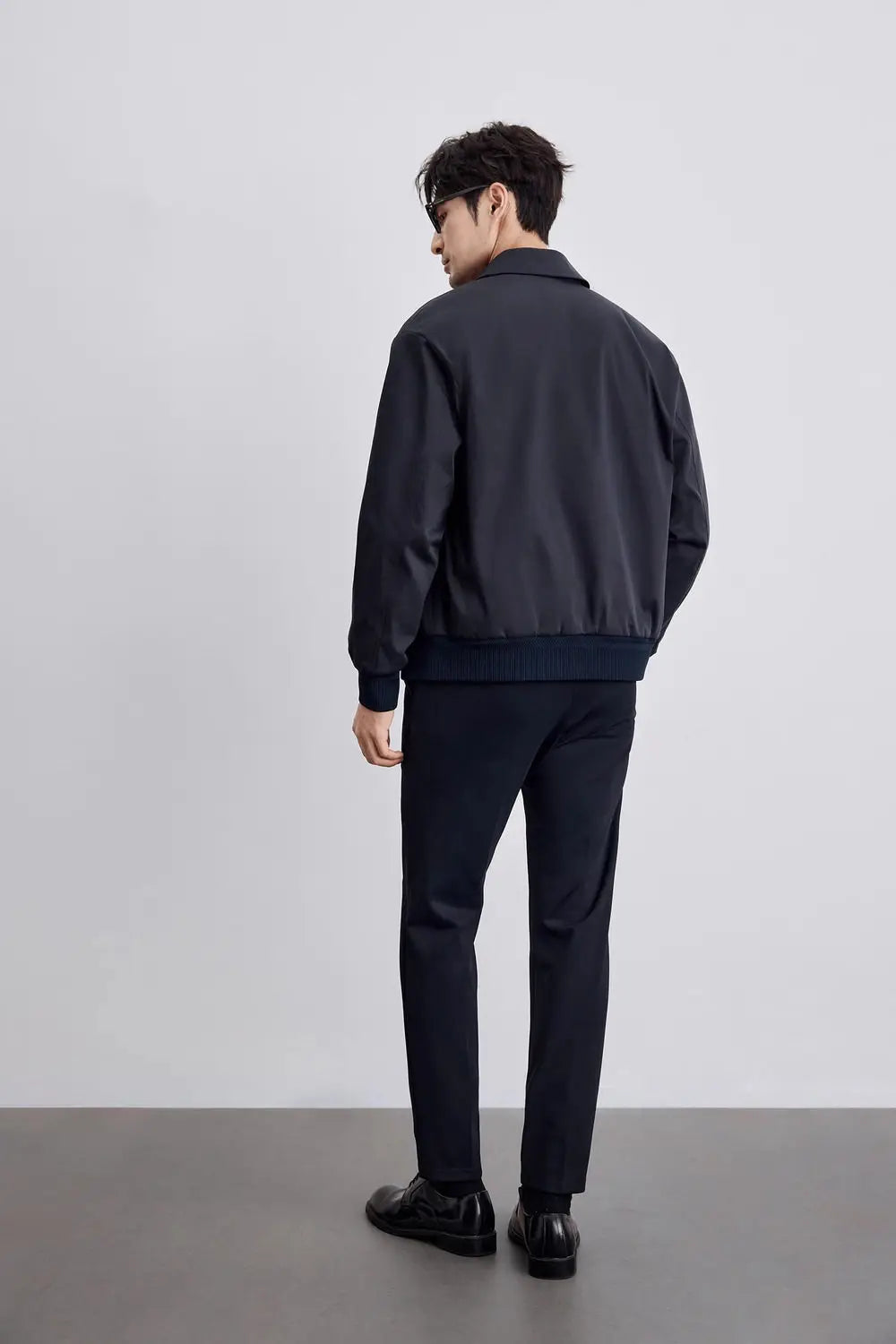 Men's Jacket – Relaxed Fit – Woven Cotton Blend – Button Closure – Classic Collar