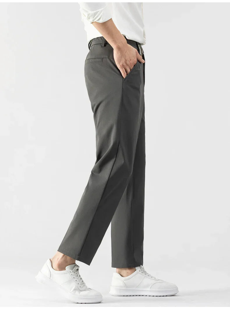 Men's Trousers – Slim Fit – Lightweight Fabric – Full Length – Business Casual