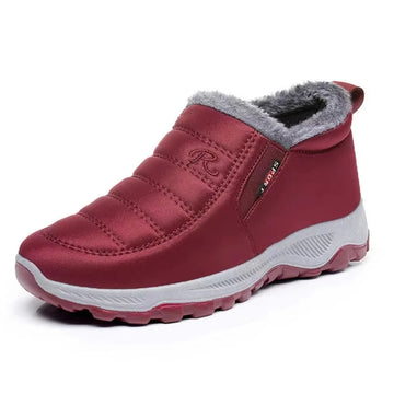 Quilted Waterproof Faux Fur Lined Ankle Boots