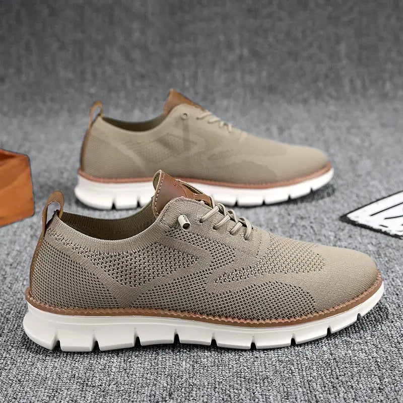 Breathable Knit Lightweight Rubber Sole Sneakers