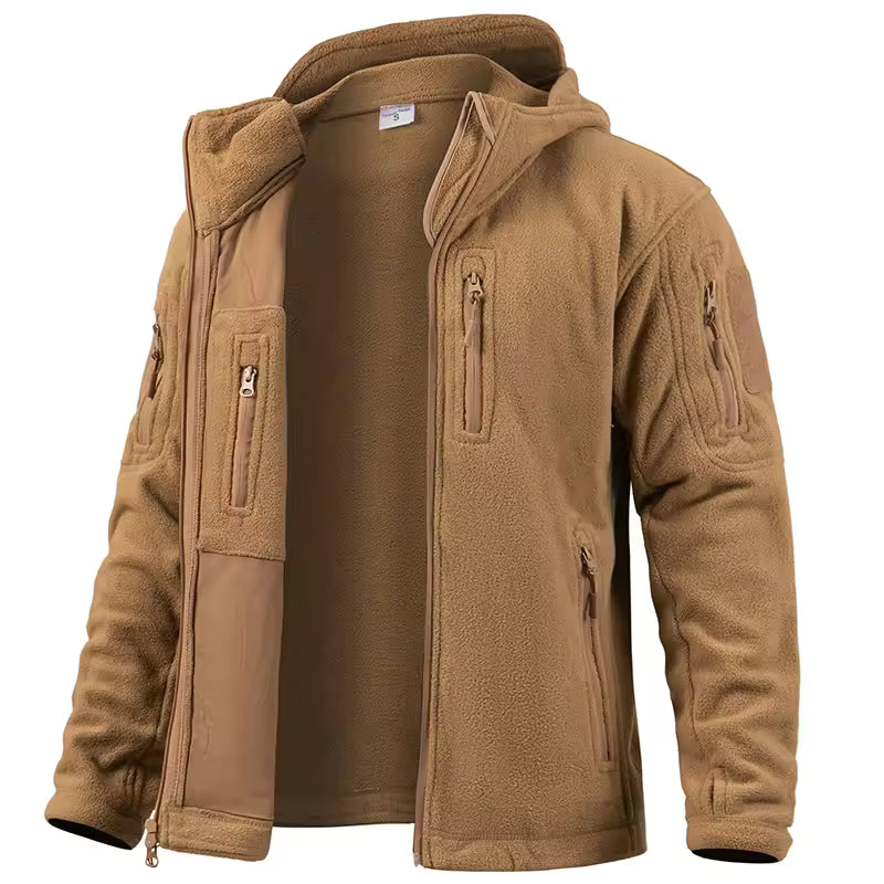 Hooded Outdoor Utility Fleece Jacket