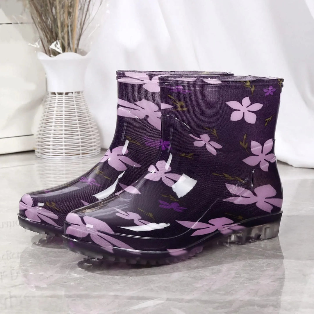 Waterproof Slip-On Grip Sole Wellington Boots