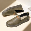 Men's Moccasins – Leather Slip-On – Low Profile – Padded Sole – Casual Comfort