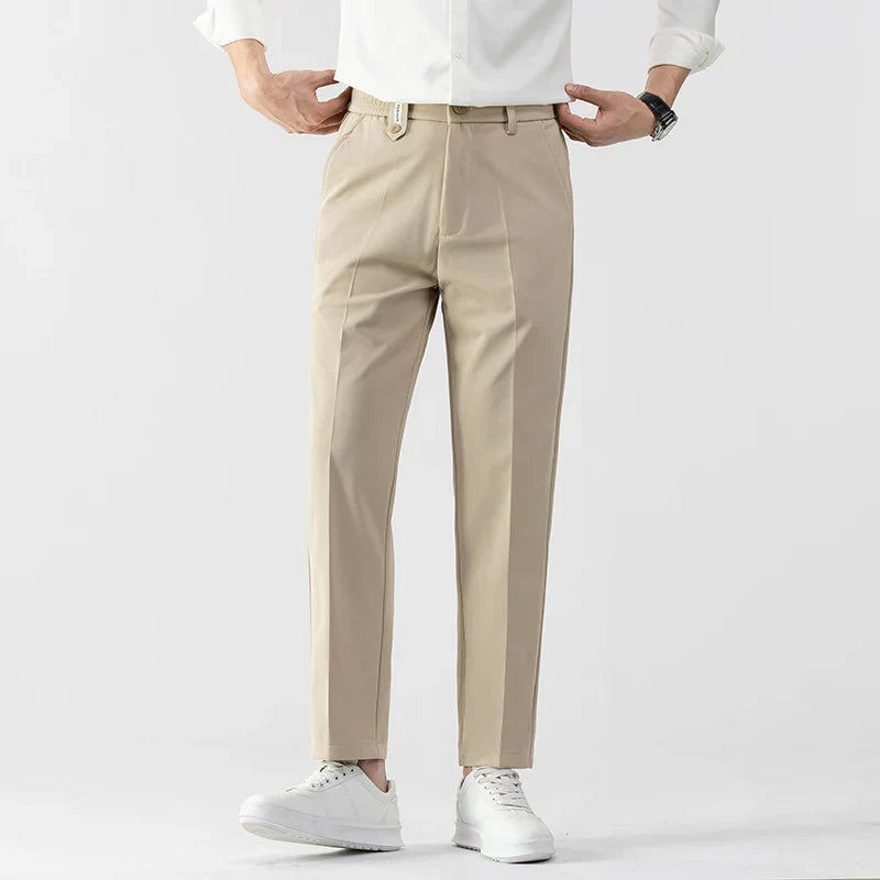 Lightweight Slim Fit Full Length Trousers