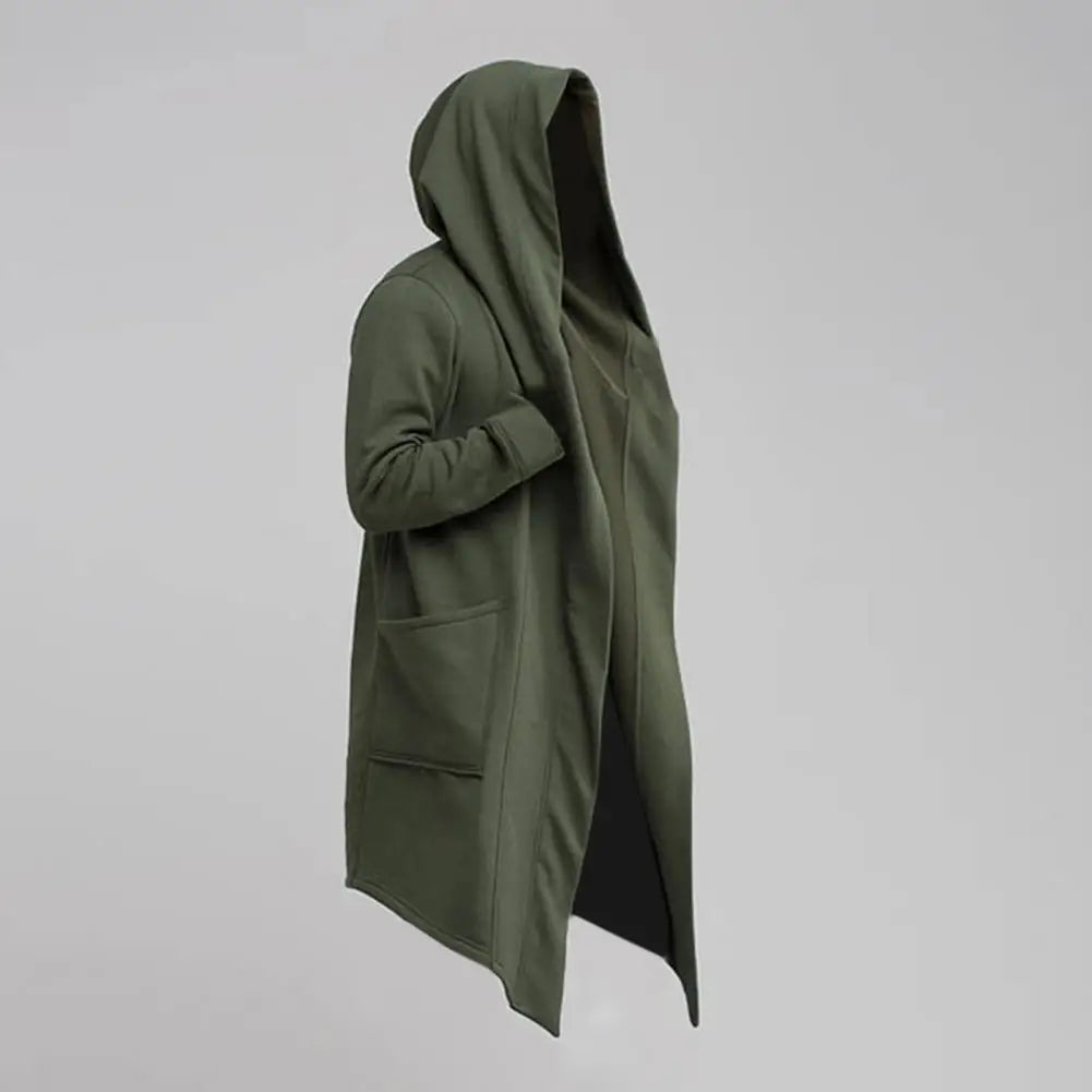 Asymmetrical Hem Relaxed Fit Hooded Cardigan