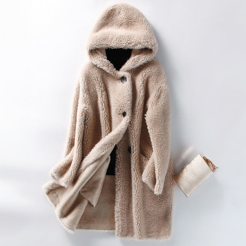 Plush Hooded Oversized Teddy Coat