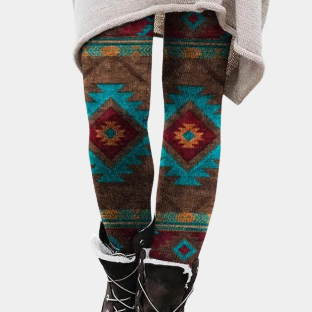 Breathable Geometric Stretch Fit Leggings
