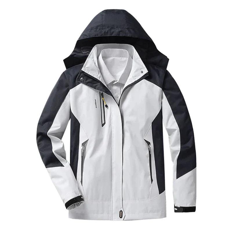 Waterproof Relaxed Fit Adjustable Hood Rain Jacket