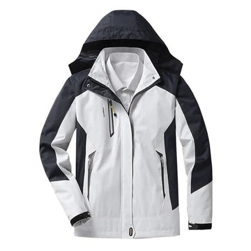 Waterproof Relaxed Fit Adjustable Hood Rain Jacket