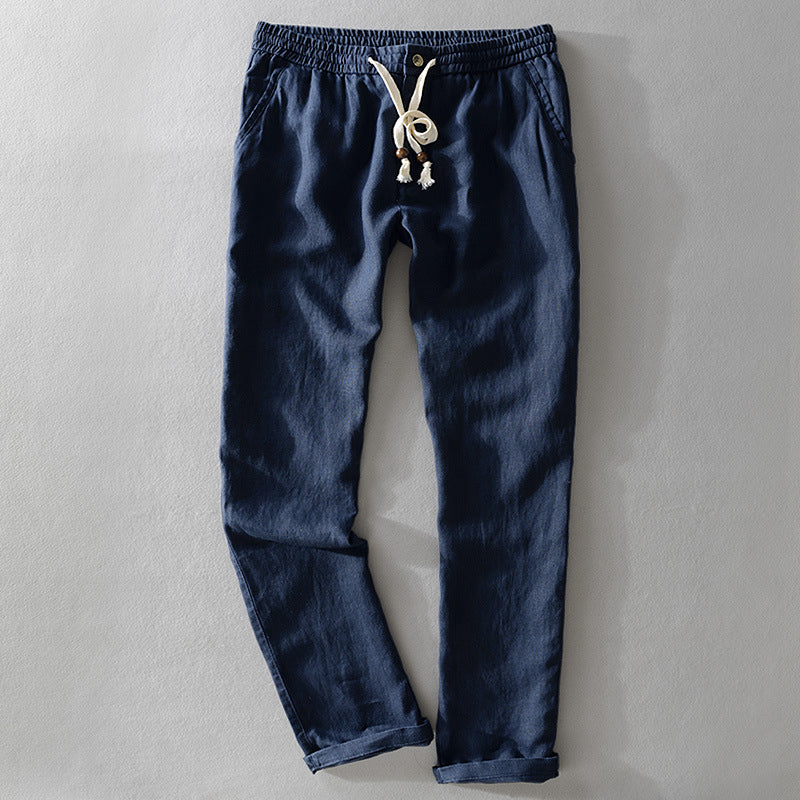 Breathable Natural Material Relaxed Fit Trousers