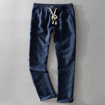 Breathable Natural Material Relaxed Fit Trousers