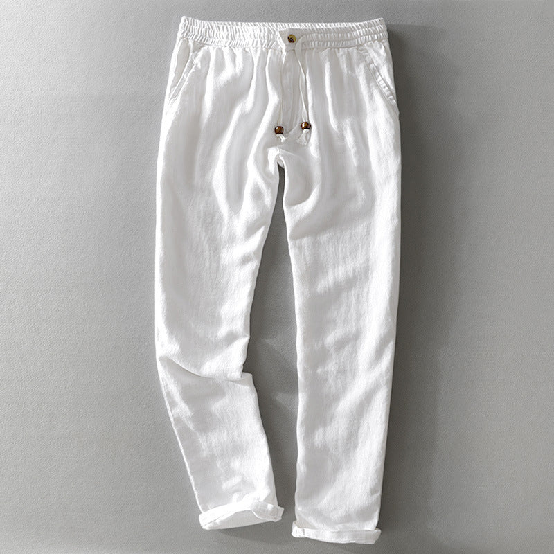 Breathable Natural Material Relaxed Fit Trousers