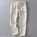 Men's Trousers – Relaxed Fit – Adjustable Waist – Breathable Natural Material – Full Length