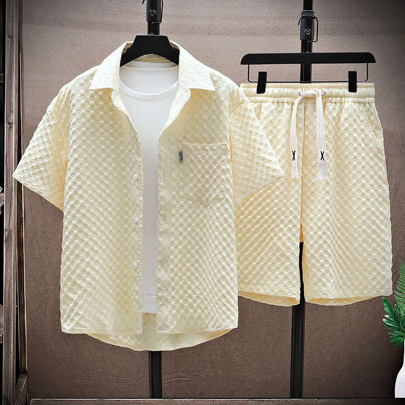 Textured Relaxed Fit Streetwear Set