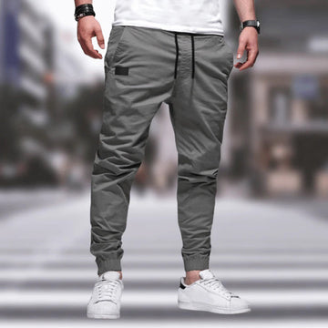 Drawstring Cuffed Relaxed Cargo Pants