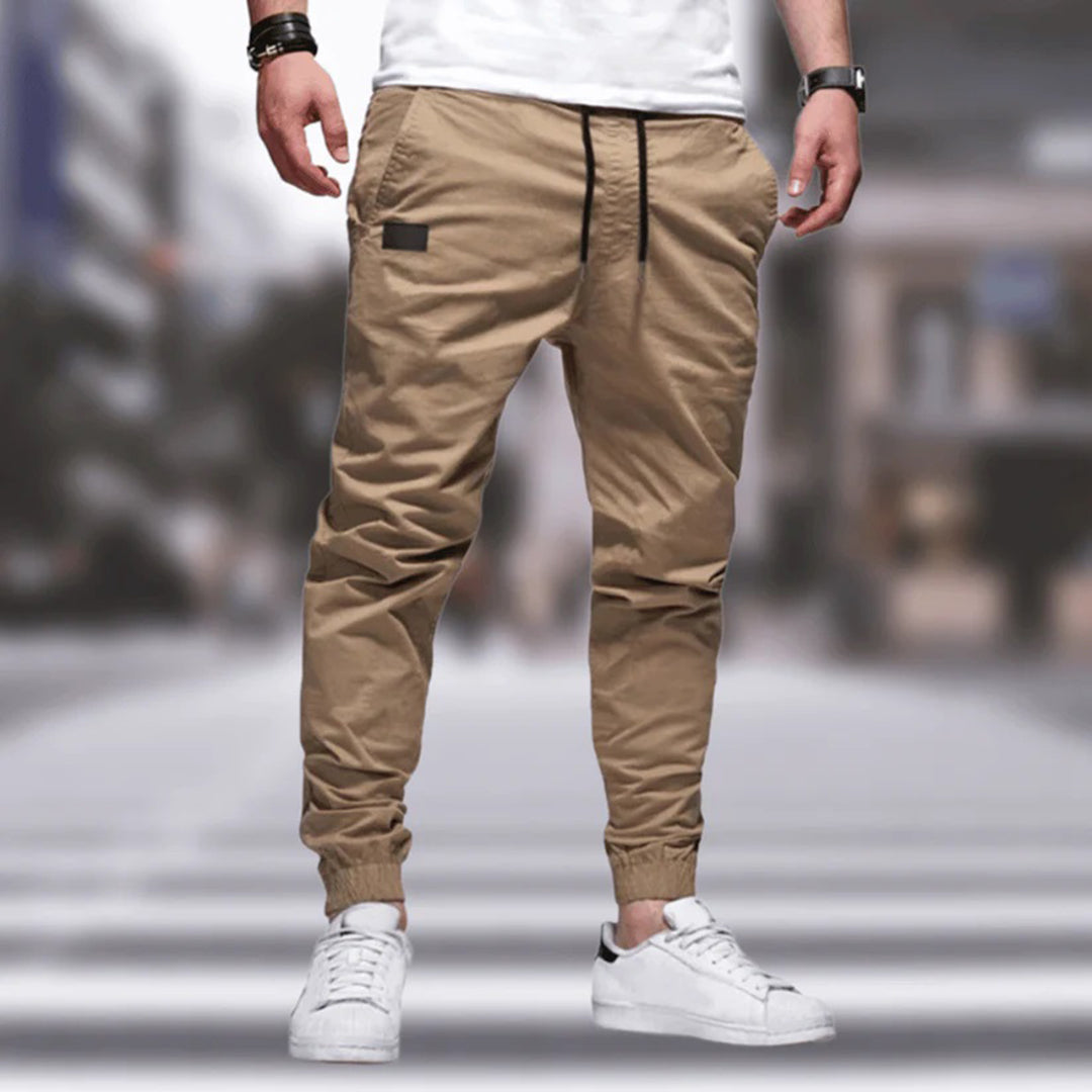 Drawstring Cuffed Relaxed Cargo Pants