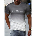 Men's T-shirt - Slim Fit - Round Neck - Soft & Breathable - Gradient Design with Print