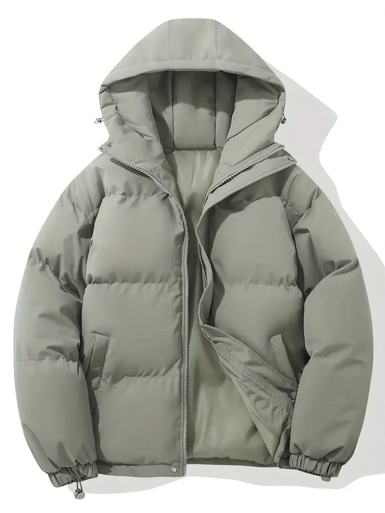 Wind-Resistant Quilted Oversized Hooded Jacket