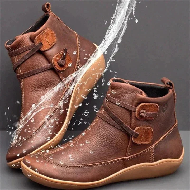 Waterproof Supportive Mid-cut Leather Shoes Boots