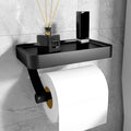 Minimalist Integrated Shelf Wall-Mounted Toilet Paper Holder