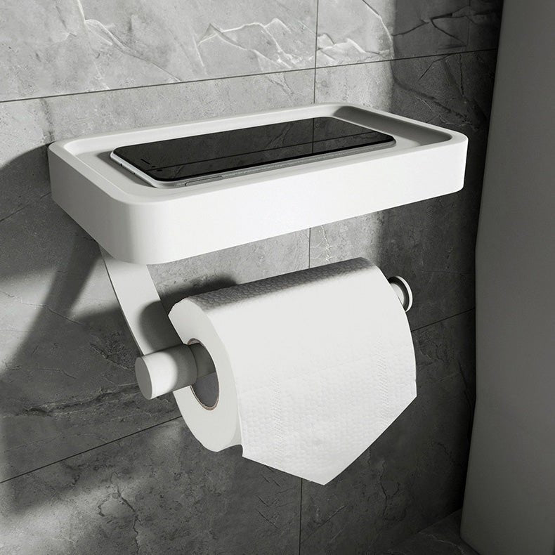 Minimalist Integrated Shelf Wall-Mounted Toilet Paper Holder