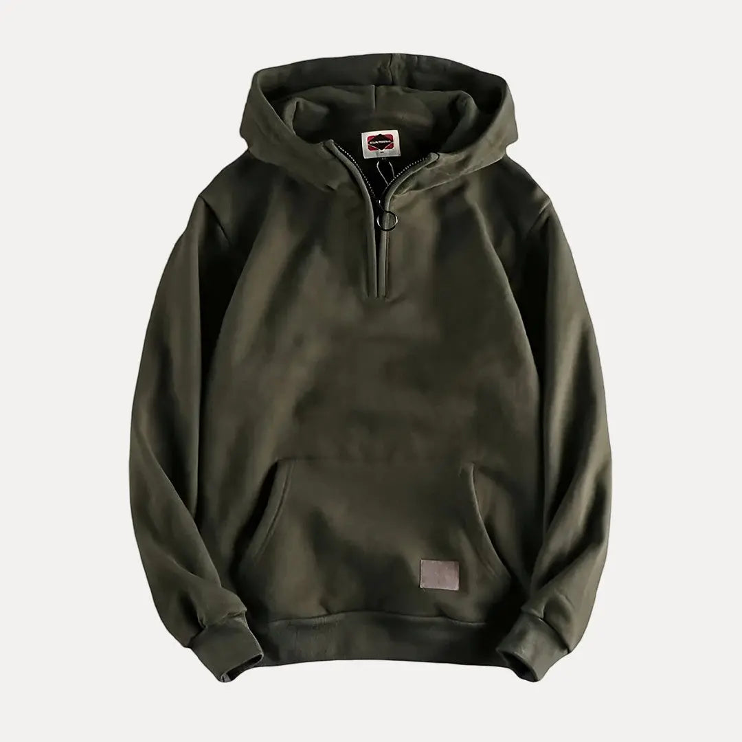 Jack Fleece Half-Zip Hoodie | Relaxed Fit Hooded Hoodie