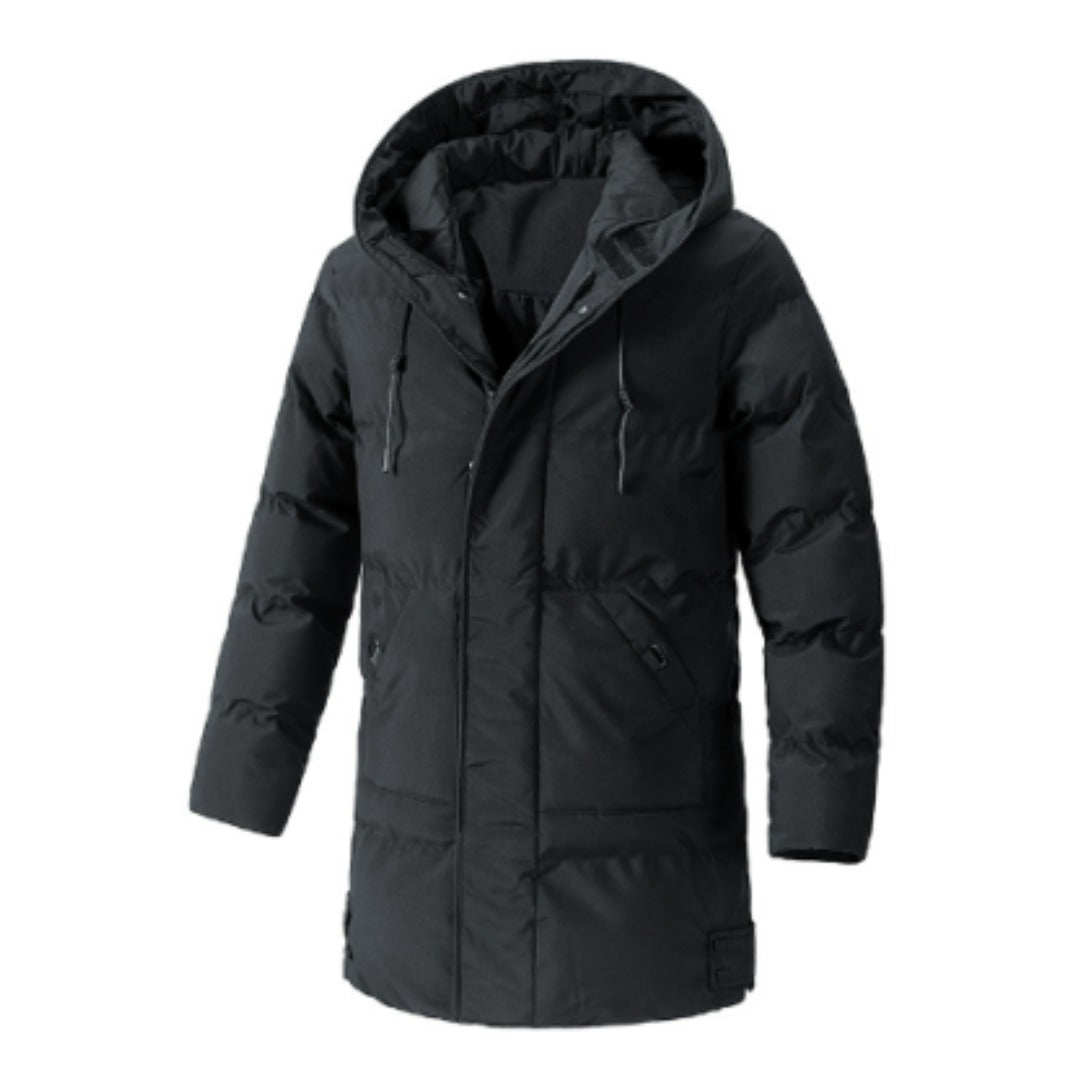 Weather Resistant Padded Hooded Windbreaker Parka