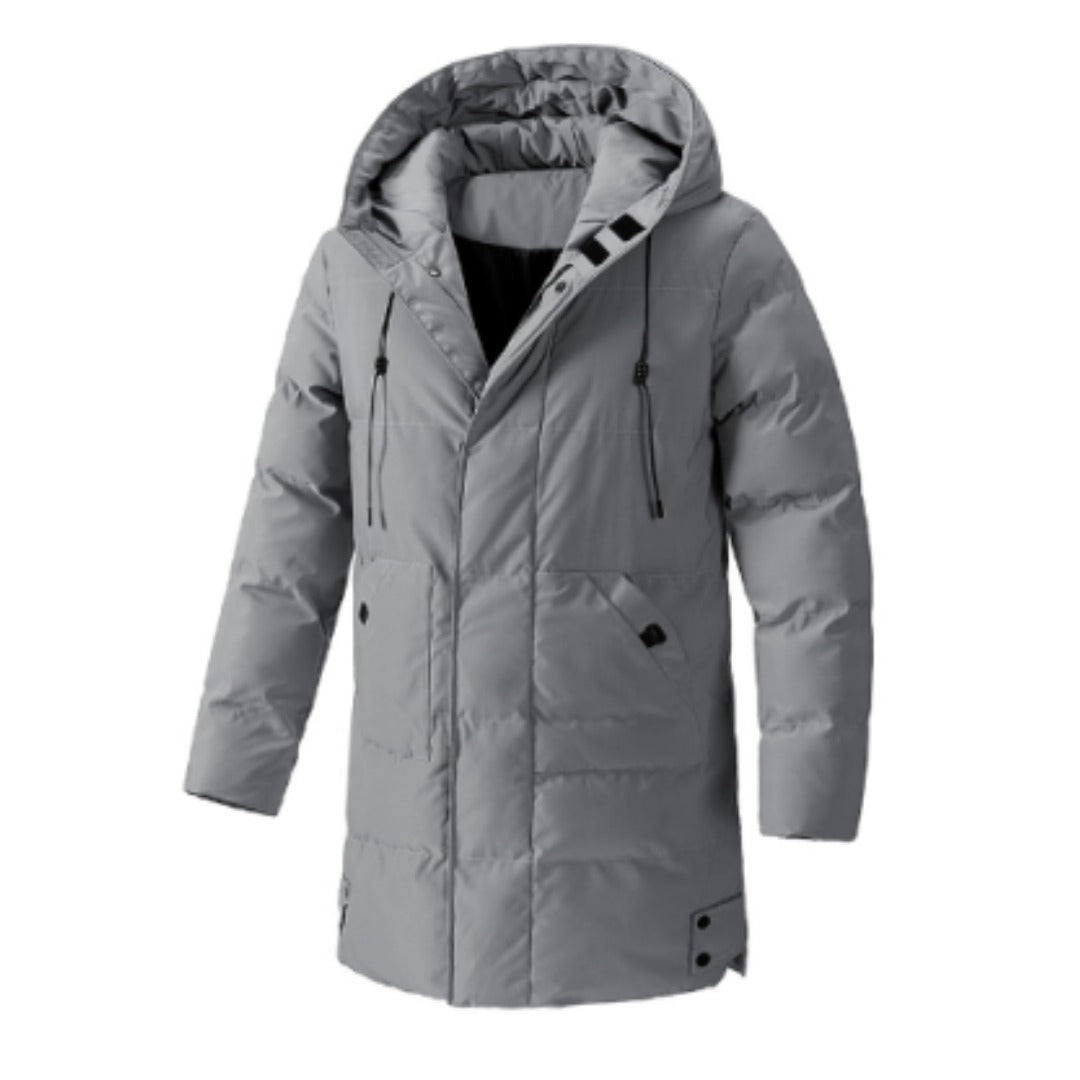 Weather Resistant Padded Hooded Windbreaker Parka