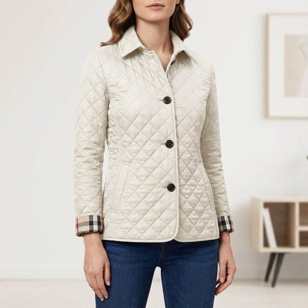Nordic Cotton Slim Fit Quilted Jacket | Classic Button Front Jacket