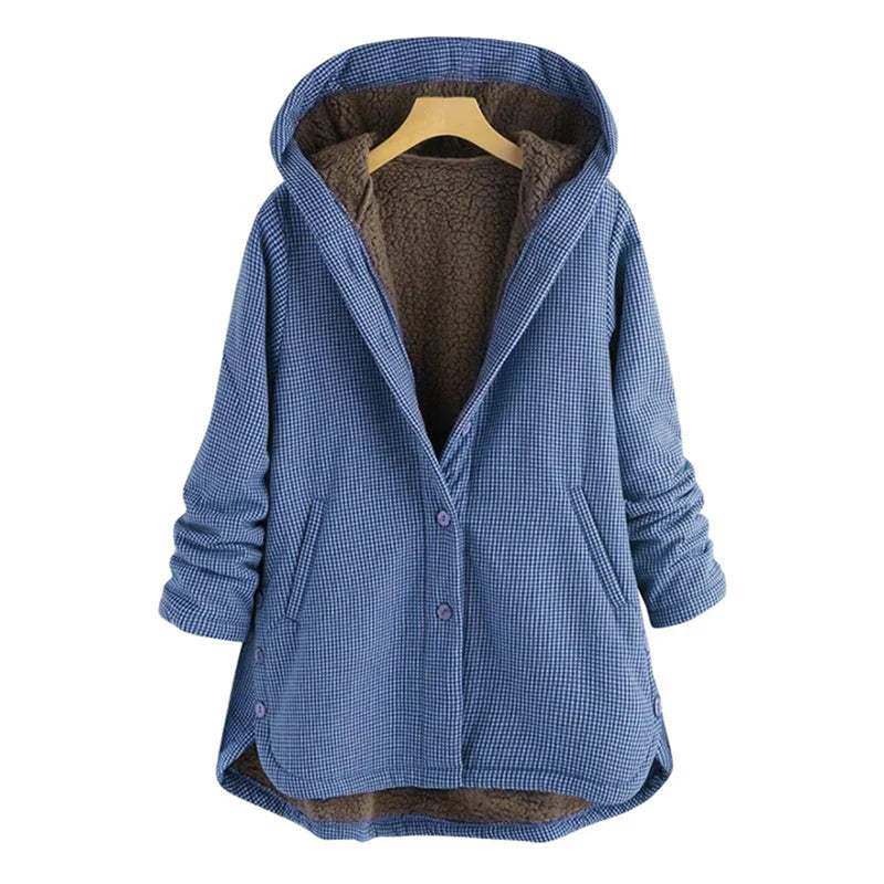 Oversized Fleece Lined Hooded Jacket