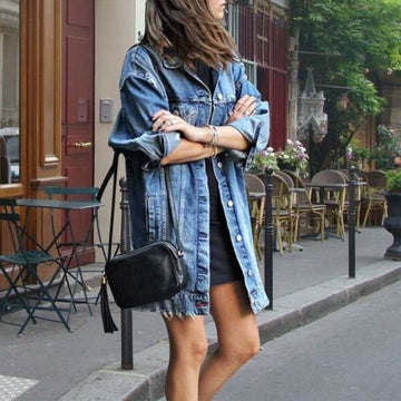Oversized Denim Style Button-Down Jacket