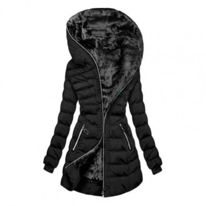 Plush Lined Quilted Puffer Jacket
