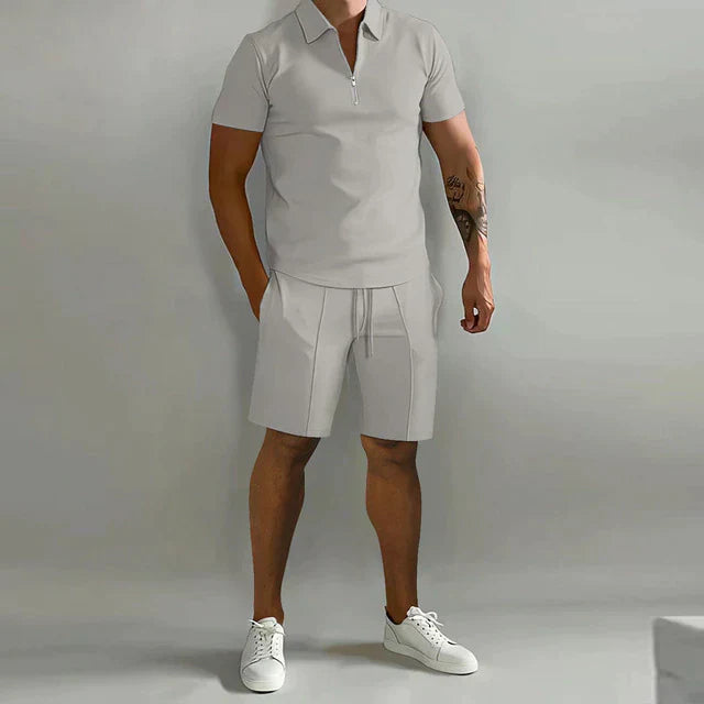 Comfortable Slim Fit Zipper Drawstring Set
