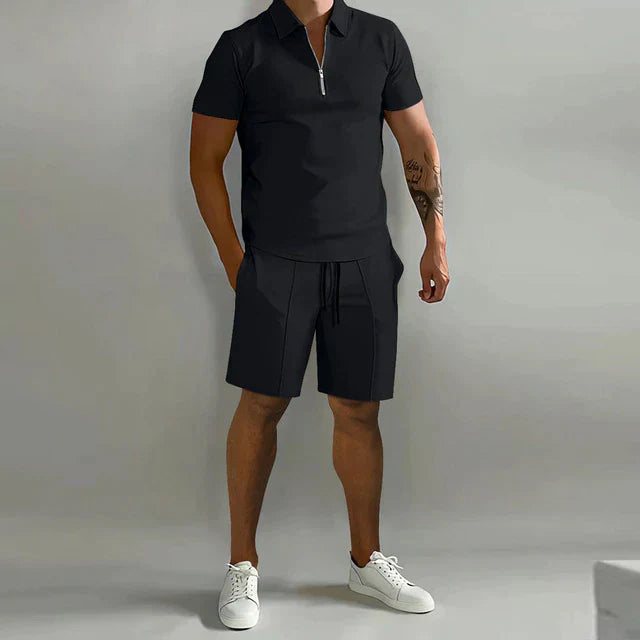 Comfortable Slim Fit Zipper Drawstring Set