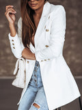 Women's Blazer – Double-Breasted – Tailored Fit – Notch Lapels – Flap Pockets