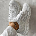 Women's Sneakers – Breathable Mesh Upper – Lightly Cushioned Sole – Casual Fit