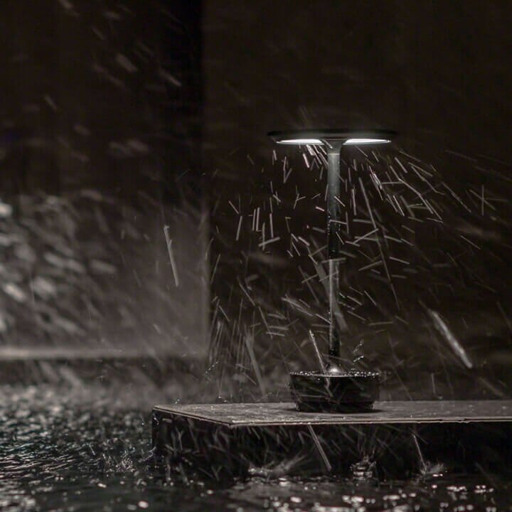 Brushed Brass And Wood Weighted Table Lamp