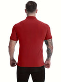 Men's Polo Shirt - Ribbed Knit - Slim Fit - Short-Sleeved - Stylish & Comfortable