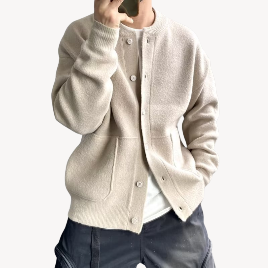 Soft Wool Relaxed Fit Cardigan