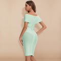 Women's Bodycon Dress - Off-Shoulder - Knee-Length - Elegant Tailored Design