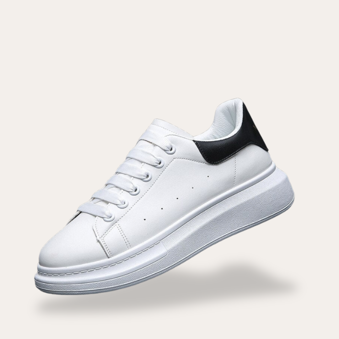Men's Sneakers – Low Profile – Breathable Perforation – Adjustable Lace Closure