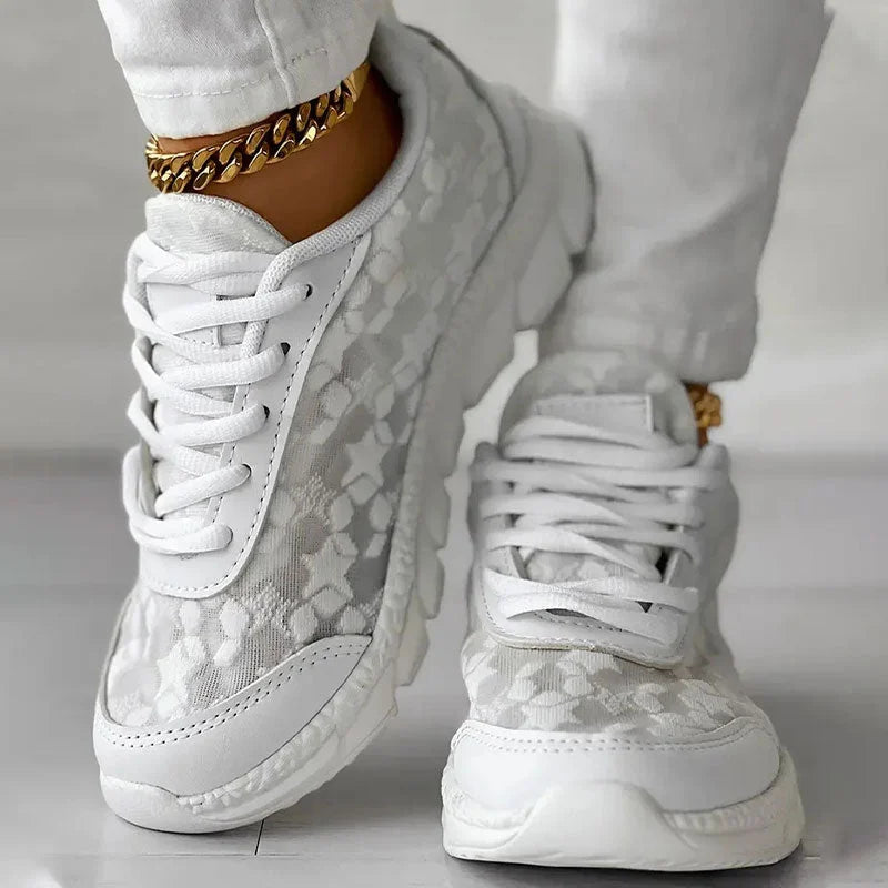 Breathable Mesh Cushioned Casual Sneakers