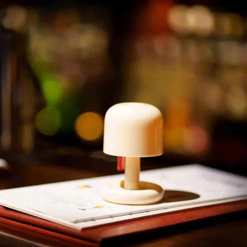 Minimalist Portable Mushroom Shade Mini Table Lamp